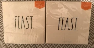 "Lote de 2 servilletas de almuerzo Rae Dunn FEAST NUEVAS CON ETIQUETAS juego de 40 tres capas cuadradas de 13""" - Imagen 1 de 2
