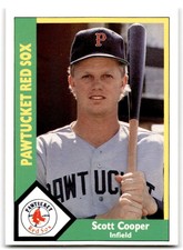 1990 CMC Pawtucket Red Sox Scott Cooper #14 Pawtucket Red Sox