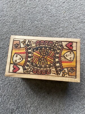 Handmade Wooden Retro Card Box - image 1 of 4