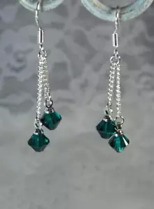 ORECCHINI CYNTHIA LYNN "CELEBRATE" ARGENTO STERLING SWAROVSKI MAY PIETRA NASCITA - Foto 1 di 1