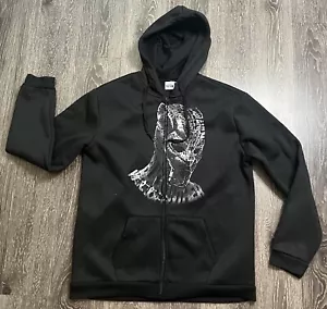 Marvel Black Panther Full Zip Long Sleeve Hooded Black Jacket Size XL - Picture 1 of 5