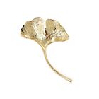 Retro Elegant Ginkgo Leaf Brooches For Women Wedding Party Flower Brooches4463