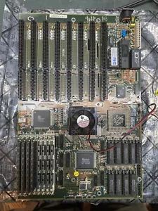 Vintage Symphony Motherboard 486 W Ram Cpu Cool 8 Full Length Slots Rare Workin - Picture 1 of 4