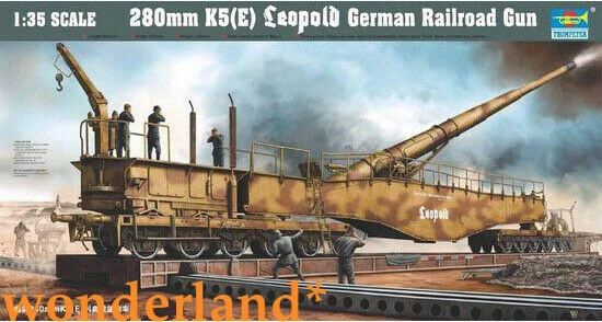 Trumpeter 00207 1/35 280mm K5(E) Leopold Railroad Gun Model Kit - Image 1 of 1