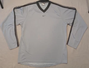 Nike Camisa Hombre XL Gris Dri-Fit Manga Larga Cuello en V - Imagen 1 de 7