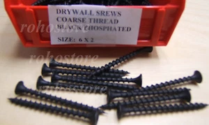 Tornillo para paneles de yeso de 5 libras 870 piezas # 6 x 2 tornillos tercios gruesos negros 2 pulgadas envío gratuito - Imagen 1 de 3