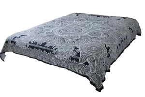 AamiraA Hippie Black White Healing Mandala Tapestry Bohemian Wall Hanging Decor - Picture 1 of 10