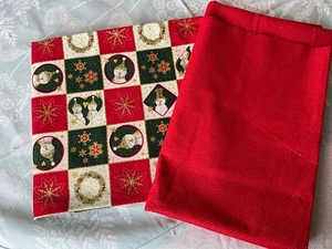 2 Lengths Christmas Cotton Fabric - Picture 1 of 6