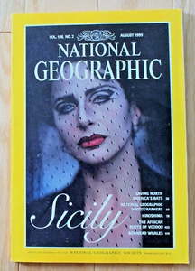 National Geographic August 1995; Sicily; Bats; Hiroshima; Voodoo; Whales; Photos - Picture 1 of 10