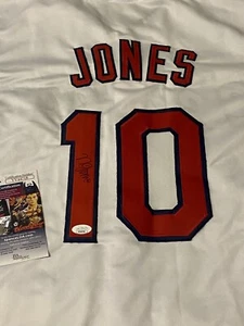 Nolan Jones Signed Cleveland Indians Custom Jersey JSA COA Rockies - Picture 1 of 5