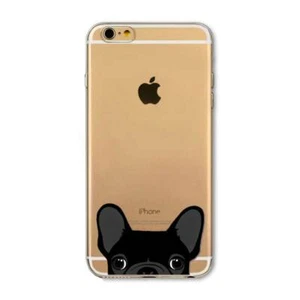 COQUE iPHONE 5C LE CHIEN PITBULL NOIR SILICONE SOUPLE (TPU) - Photo 1 sur 1
