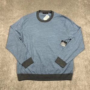 Suéter Saks Fifth Ave Para Hombres XL Mezcla de Lana Azul Pullover Ligero Nuevo - Imagen 1 de 9