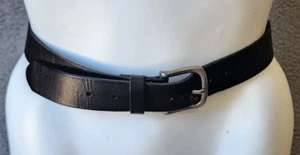 Cintura uomo LL Bean vera pelle pieno fiore nera made in USA 500748 taglia 32 - Foto 1 di 14