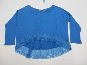 Blusa Top ABERCROMBIE & FITCH Para Mujer Talla M Informal Manga Larga Azul - Imagen 1 de 6