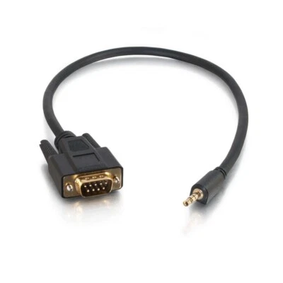 C2G 1.5ft Velocity™ DB9 Male to 3.5mm Male Serial RS232 Adapter Cable (2-Pack) - Image 1 of 3