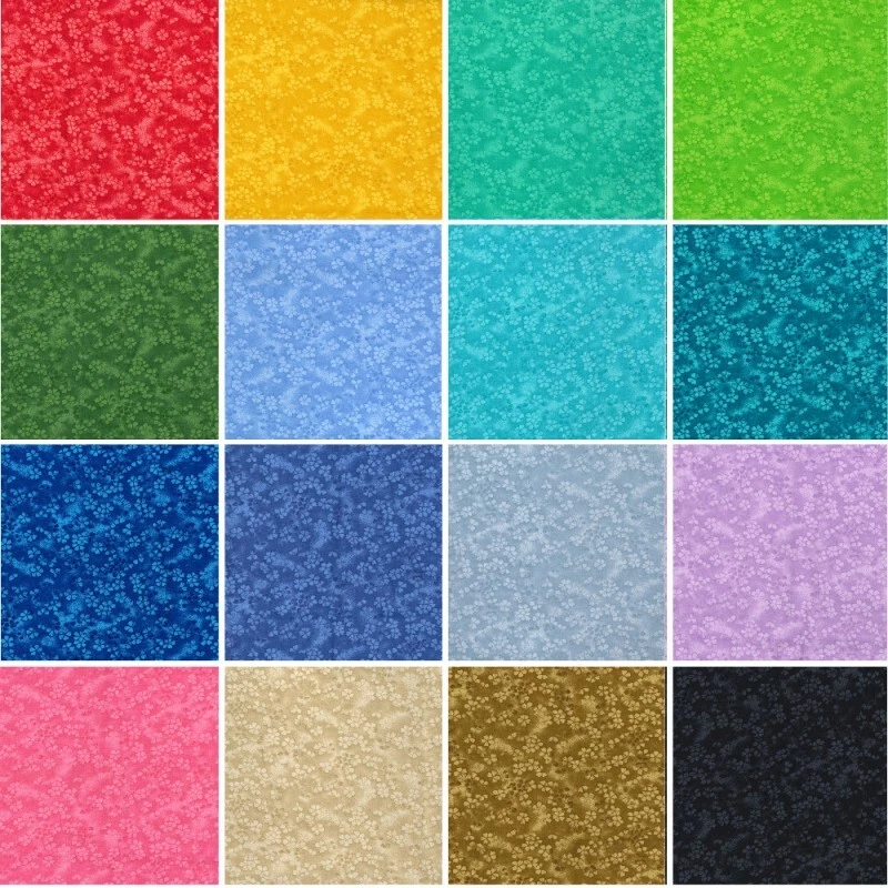 100% Cotton Fabric John Louden Oriental Flowers Blender