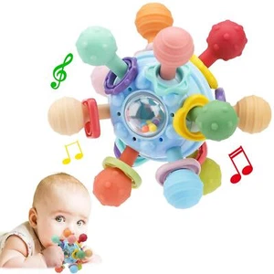Baby Montessori Sensory Toys For 0-6 6-12 Months, Food Grade Teething Toys For 0 - Picture 1 of 7