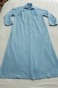 Vintage Vanity Fair Accappatoio Donna Velluto Casa Cappotto Bottone Manica Lunga M - Foto 1 di 4