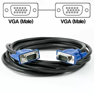 3M VGA Computer Monitor Cable 15 Pin Male to Male PC Laptop Screen Lead 3 Meter - Picture 1 of 8