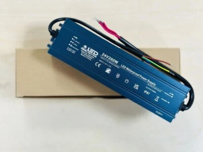 200W 24V WATERPROOF IP 67 LED LIGHTS TRANSFORMER POWER SUPPLY ADAPTOR FOR LED - Image 1 of 3