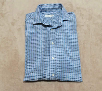 ETRO Size 40 Blue Button Down Long Sleeve Shirt - Image 1 of 4