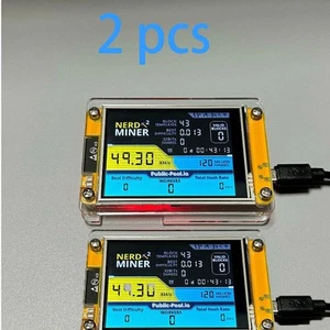 2PCS NerdMiner 49K Hashrate BTC Solo Miner - Bitcoin Crypto Mining Device NEW - Picture 1 of 7