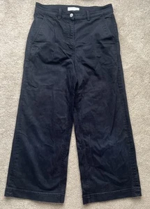 Everlane Wide Leg Crop Jeans Damen 10 Schwarz Culotte Stretch High Rise Y2K Retro - Bild 1 von 7