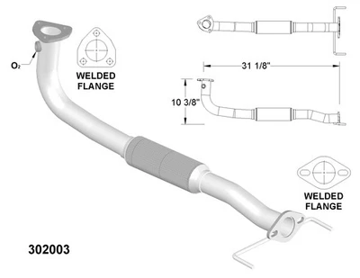 Tubos de escape y escape para Ford Probe 1993-1994 2,0 L L4 GAS DOHC Foto 1 de 2