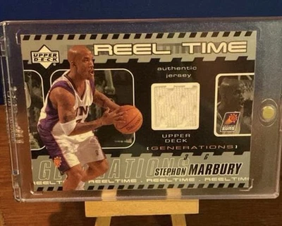 2002 Stephon Marbury Upper Deck Reel Time Authentic Jersey New Jersey Nets NBA🔥 - Image 1 of 2