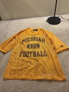 Vintage Starter Michigan Football Practice Jersey Mens Large Maize And Blue - Picture 1 of 20