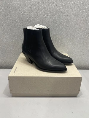 Botas de lujo Golden Goose Texan Sunset de cuero negro para mujer EE. UU. 8 Foto 1 de 4