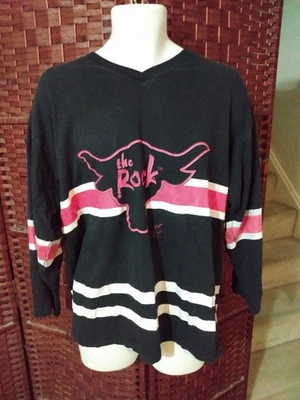 Vintage WWF The Rock Jersey Shirt Wrestling 90s WWE Dwayne Johnson Adult  L/XL - Image 1 of 4