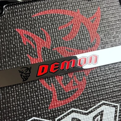 Rare Dodge Demon Chrome License Plate Frame Dodge Demon 170 OEM - Image 1 of 4