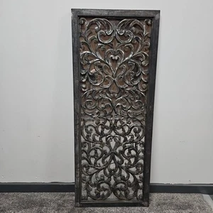 Lattice Carved Mirror 150x60cm Modern Grey Interior Design - Picture 1 of 16