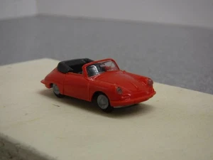 Porsche 356 B/C Cabrio (1959-1965), rot, Dach offen, Busch, H0 1:87 - Bild 1 von 4