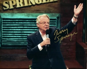Foto autografiada de 8x10 firmada por Jerry Springer con certificado de autenticidad - Imagen 1 de 1