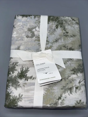Funda nórdica Pottery Barn~ Jardín Toile-completa/queen-verde-algodón-NUEVA Foto 1 de 4