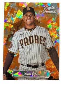 2023 Topps Chrome Update Sapphire Juan Soto Selections Orange #12/25 SSP Rare - Picture 1 of 4