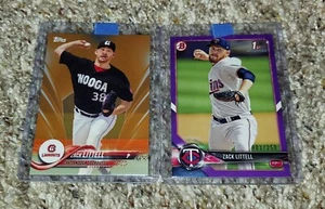 LOT (2) ZACK LITTELL RCS: PRO DEBUT ORANGE/25 & 1ST PURPLE PAPER /250 TWINS - Imagen 1 de 2