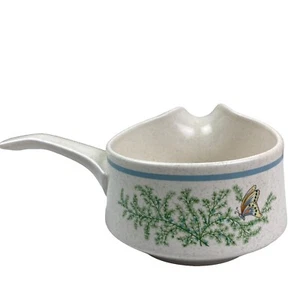 Vintage Lenox Temper-Ware Fancy Free Gravy Boat Butterfly Nature Cottagecore - Picture 1 of 4