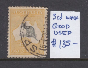 KANGAROO: 5/ YELLOW AND GREY 3RD WMK GOOD USED - Picture 1 of 1