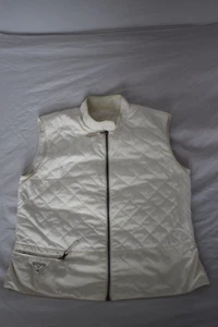 Prada White Lightweight Polyester Zip Quilted Gilet Jacket Womens IT40 UK8 S - Picture 1 of 23