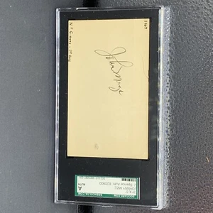 Johnny Mize Cardinals Yankees Signed 3X5 Index Card JSA, SGC Slabbed - Picture 1 of 3