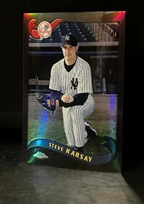 2002 Topps Chrome - Steve Karsay #379 - Black Refractor /50 - Yankees - Indians - Image 1 of 4