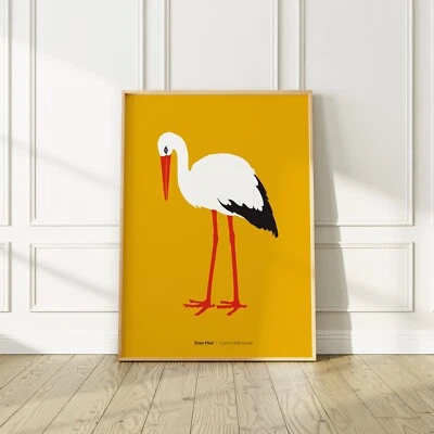 Enzo Mari 1975  "Il Gioco Delle Favole" Vibrant Bird Poster, 24"x36" (61x91cm) - Image 1 of 3