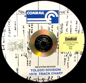 Conrail 1976 Western Region Toledo Division Track Chart PDF pages on DVD - Picture 1 of 7