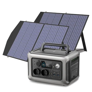 LiFePO4 R600 Mobile Stromversorgung 600W Camping Generator Mit 2X100W Solarpanel - Bild 1 von 9