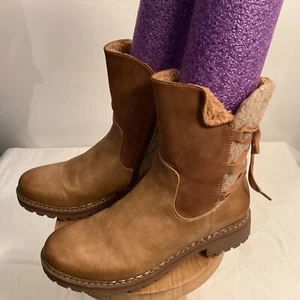 Patrizia Boots By Spring Steps Brown Sherpa Lined Women’s Size 7 - Picture 1 of 8
