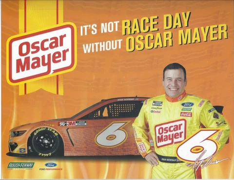 2020 RYAN NEWMAN “OSCAR MAYER” #6 NASCAR CUP POSTCARD Cover