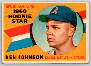 1960 TOPPS SLIGHT DAMAGE KEN JOHNSON RC KANSAS CITY ATHLETICS #135 - Picture 1 of 2